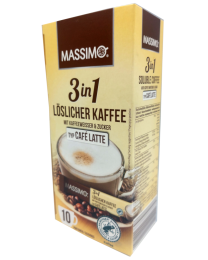 Massimo 3 in 1 instant coffee Cafe Latte 10 sticks